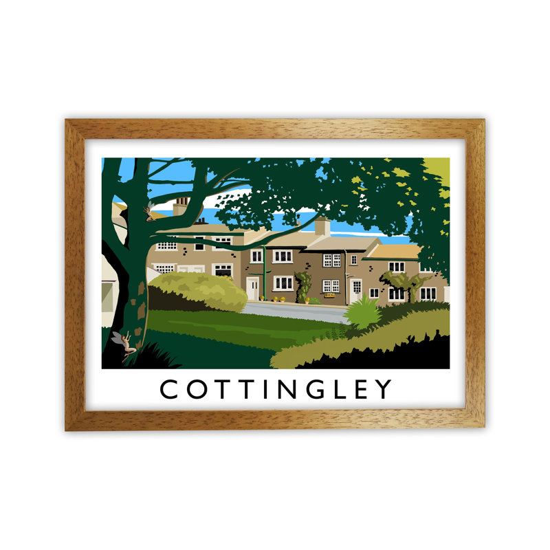 Cottingley by Richard O'Neill - Print, Brown Framed, 64cm H x 88cm W x 3cm D