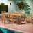 Categoras 6 - Person Solid Wood Patio Dining Set Extendable Rectangular Table