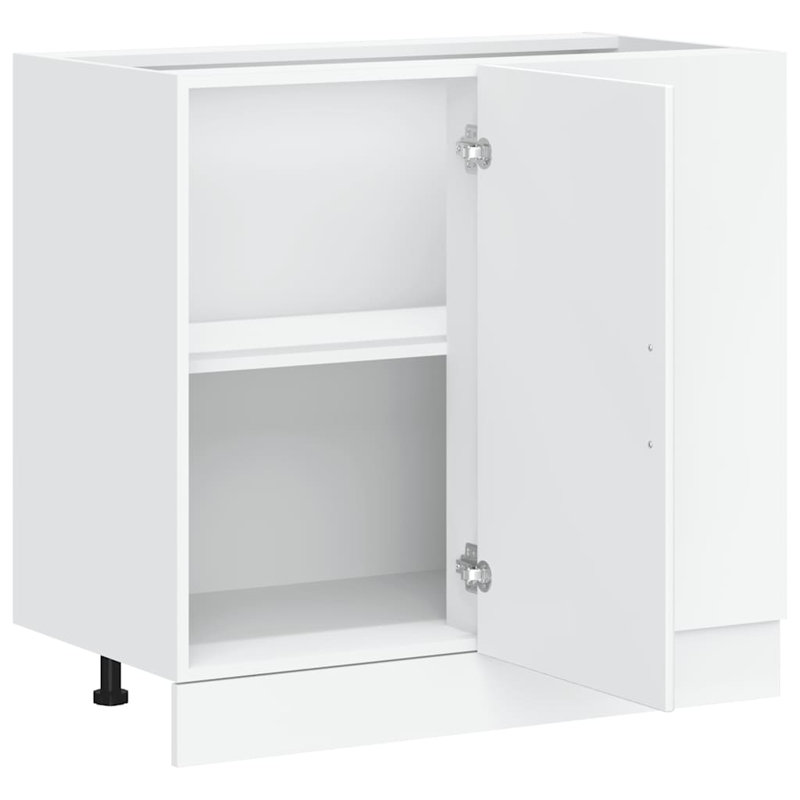 Latitude Run Kitchen Corner Base Cabinet Porto Engineered Wood, white