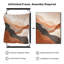 «Warm Neutral Wave», art mural abstrait pour le salon ou la chambre à coucher - «Assemblage requis du cadre (cadre non fini)»-124795604