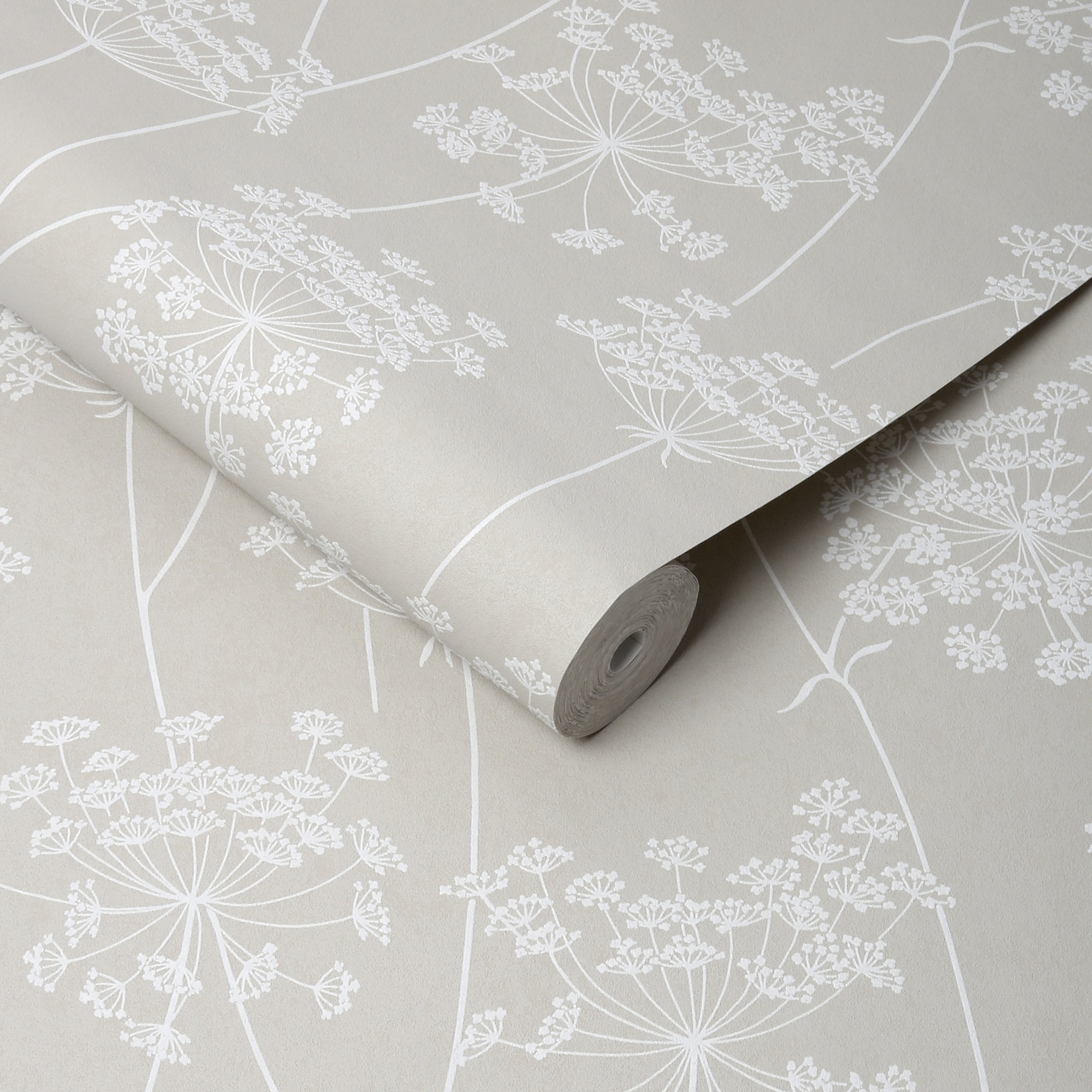 Edmore Modern Floral Wallpaper, Taupe