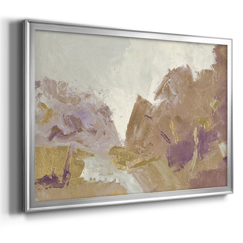 " Fall Clearing Variation 2 ", 14" H x 20" W x 1.5" D, Silver Closed Corner Framed Canvas