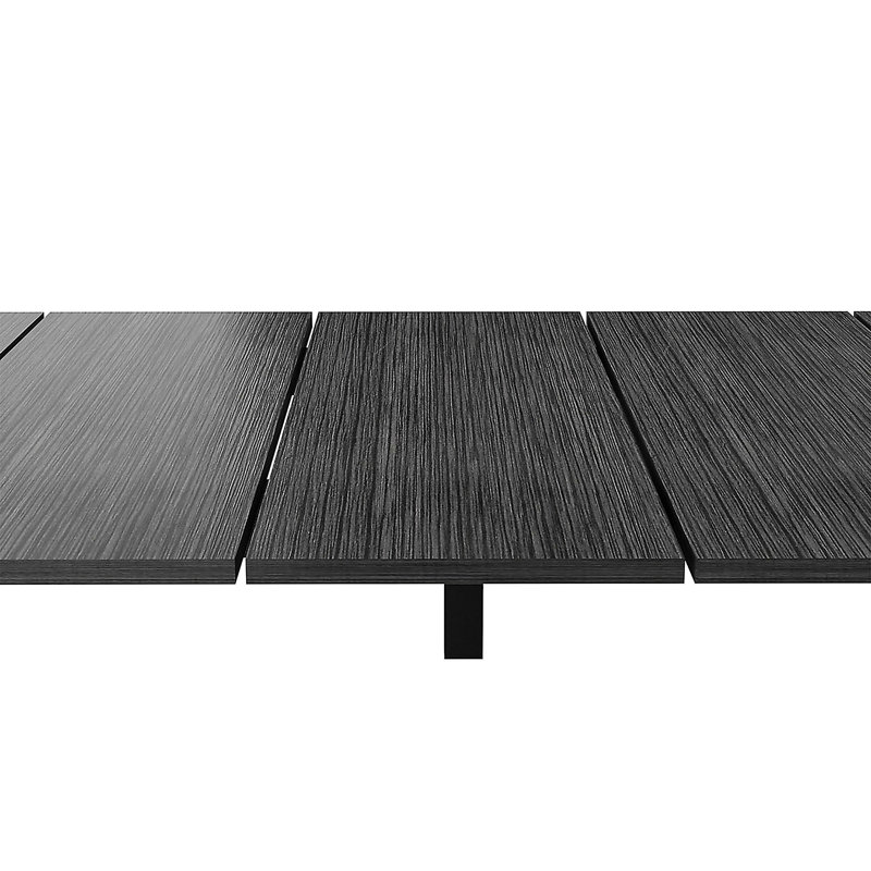 Koura Bed Base with Headboard, Twin, Black Wengue
