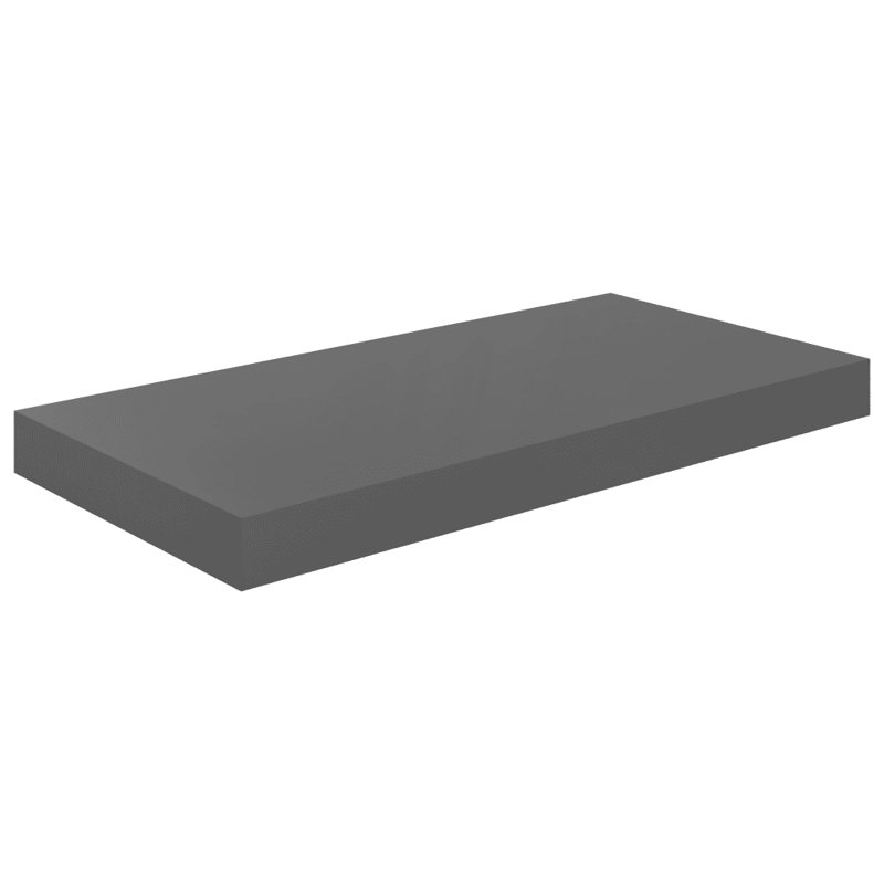 Arson 2 Piece Floating Shelf, 3.8cm H x 23cm W x 50cm D, High Gloss Grey