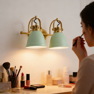 Adjustable 2-Light Farmhouse Vanity Light Fixture With LED Bulbs, Modern Vintage Design For Bathroom, Kitchen, Bedroom And Home Office