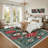 Floral Machine Washable Area Rugs for Living Room Bedroom Soft Non-Slip Vintage Dining Room Rug Low Pile Botanical Floor Carpet for Kids Room Classroom-1765365922