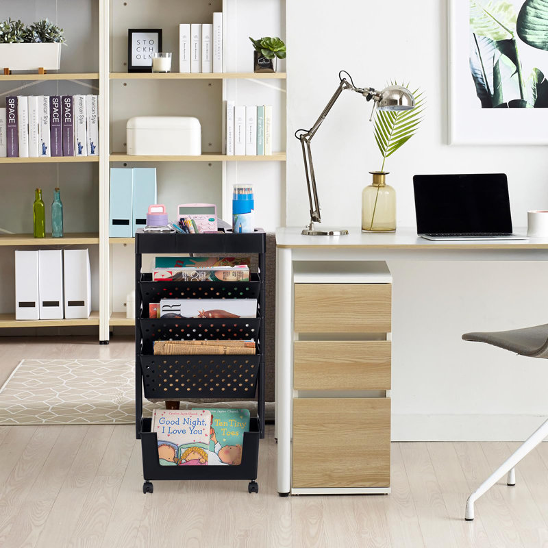 77cm H x 38cm W Book Cart, Black