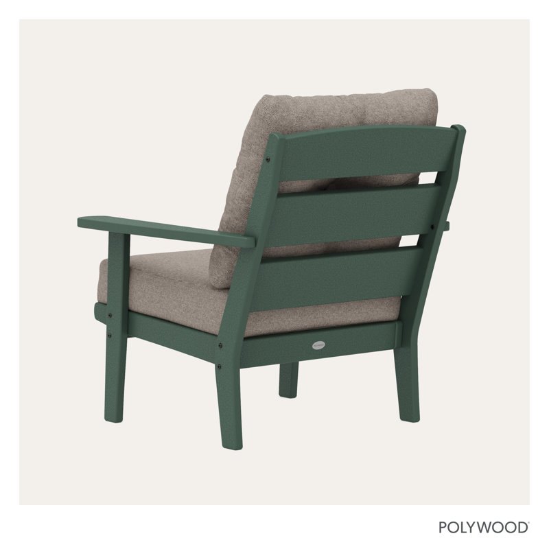 Lakeside Deep Seating Chair, Weathered Tweed, Green