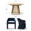 Ensemble de table de salle à manger pour 4 personnes avec table ovale extensible et 4 fauteuils rembourrés en chenille-668566045