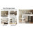Space - Saving Vanity With 360 Rotatable Mirror, 3 Color Led Lights, And Spacious Storage For Beauty Products Modern White Makeup Desk Tri Folding Rotating Lighting, Comfortable Stool