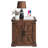 Jaimar 24"W Farmhouse Square End Table with Charging Station&Adjustable Storage Shelf-1440454481-1440454478