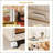 19.69" Side Wide Folding Storage Cabinet ,5 Tiers,19.69"×11.81"×50.00",Collapsible Storage Bins with Magnetic Door, Plastic Storage Cabinet with Wheels, Closet organizers and Storage Containers-1461481931