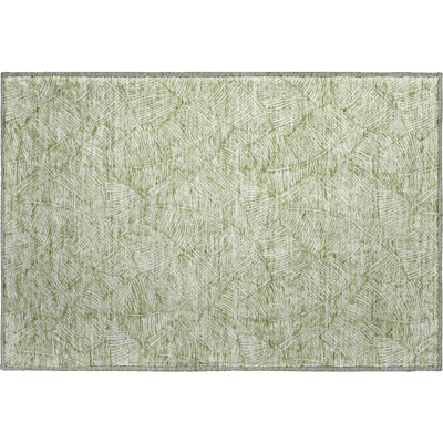 Premium Machine Washable Prisco Green Rug
