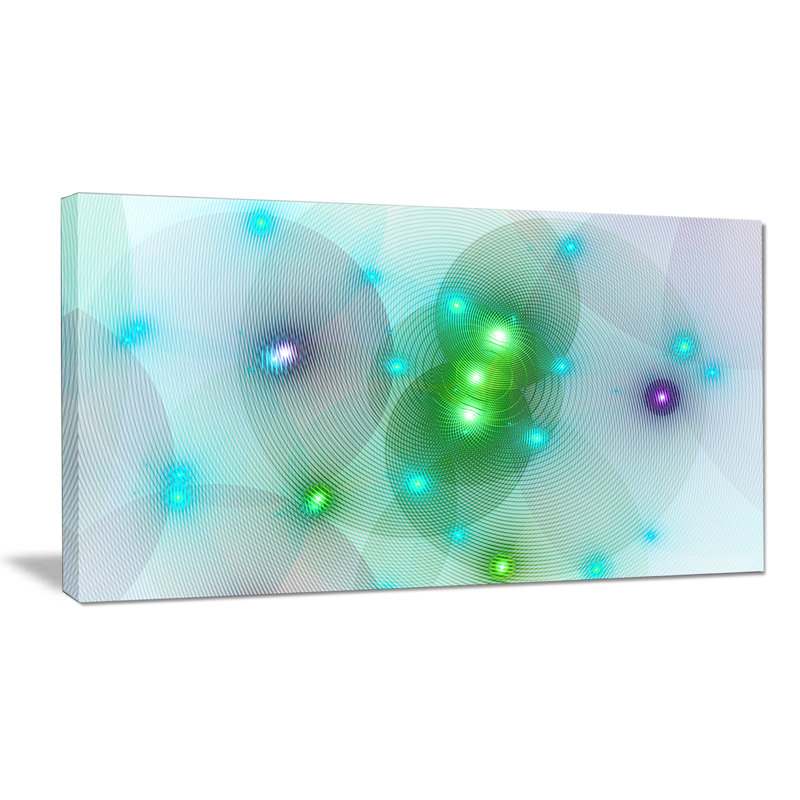 «Green Fractal Lights in Fog», impression sur toile tendue, H 16 po x l 32 po x P 1 po