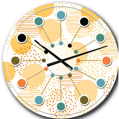 Horloge murale circulaire rétro rétro géométrique