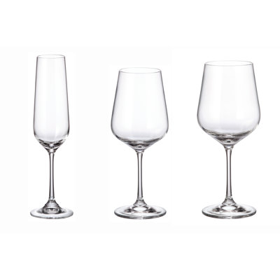 Strix 18 Piece 7 oz. Crystal All Purpose Wine Glass Set