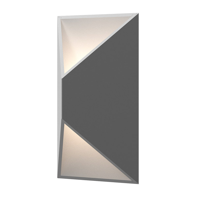 Inside-Out Aluminum LED Wall Light, Textured Gray