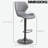 Abriel Height Adjustable Swivel Bar Stool With Back & Footrest Barstool Kitchen Dining