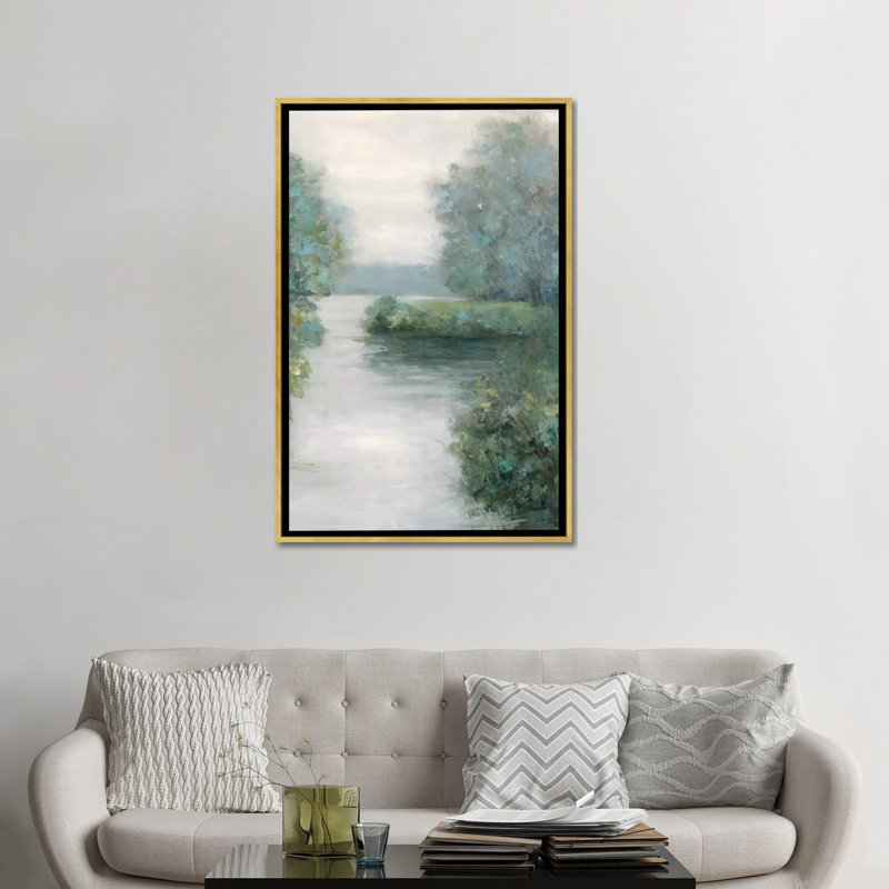 «Secret Cove» par Sally Swatland - reproduction d'art, Toile encadrée d'or, Pas de tapis, H 48 po x l 32 po x P 1,5 po