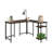 L-Shaped Desk, Brown Finish