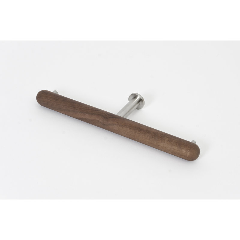 Franci Wall Mounted Toilet Paper Holder, Walnut