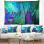 Tapisserie de motif abstrait en fractale vert-28494658