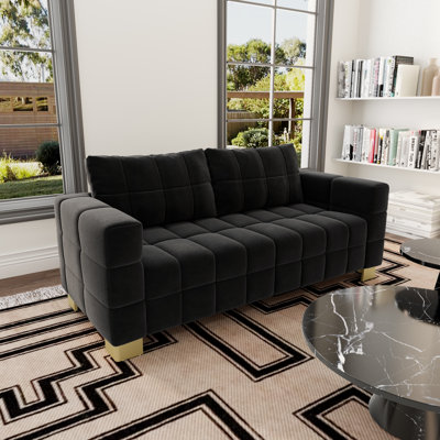 81.89"square Armrest Upholstered Living Room Sofa