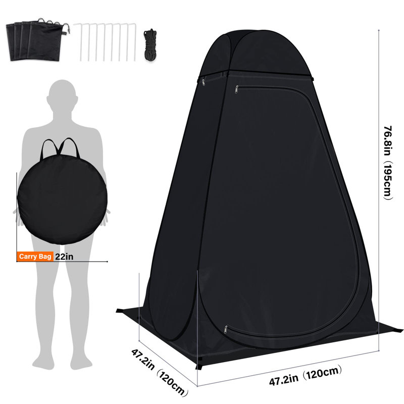 Shower Tent Pop-up Privacy Tent Camping Portable Toilet Tent Outdoor Camp Bathroom Changing Dressing Room Instant Privacy Shelters For Hiking Beach Picnic Fishing Potty, Extra-tall, Upf 50+
