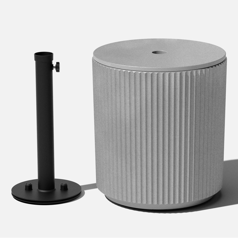 Demi Shade Side Table, Gray