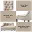 Ensemble de 2 chaises d'appoint en tissu beige et finition chêne vieilli Farren