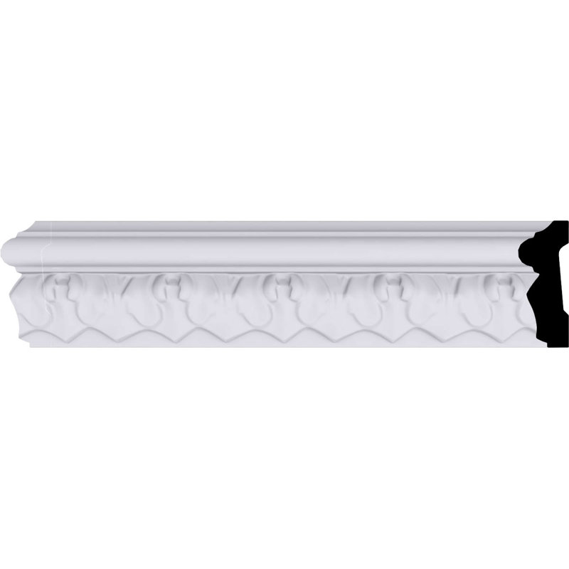 1 moulure de chaise en feuille d'acanthe Blackthorne H 7/8 po x P 3/4 po x L 94 1/2 po