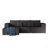 Boneless 108.3" Sectional Foam Couch,L Shape Sofa With Chaise Lounge,Modular Cloud Sofa For Living Room,Upholstered Corduroy Couch-2030338770