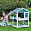 Cage à lapin en bois pour jardin avec cage de lapin 43 x 30 x 46 pouces-948788365