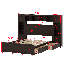 Lit en bois avec armoire-850540454