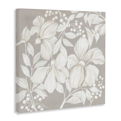 Toile Botanical Symphony Neutrals, conception par Hannah Dawson