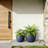 14 in. Medium Navy Blue Concrete Round Planter/ Pot (Upgraded Interior) with Drainage Holes-400536586-400536587