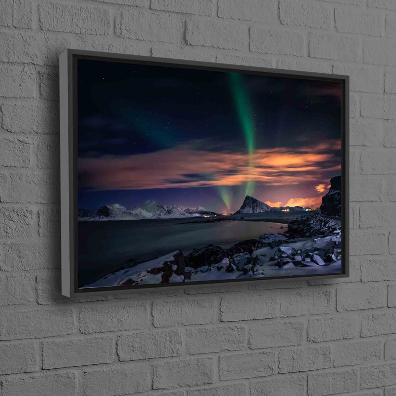 Print on Canvas, 80 cm H x 110 cm W, Black Floater Framed