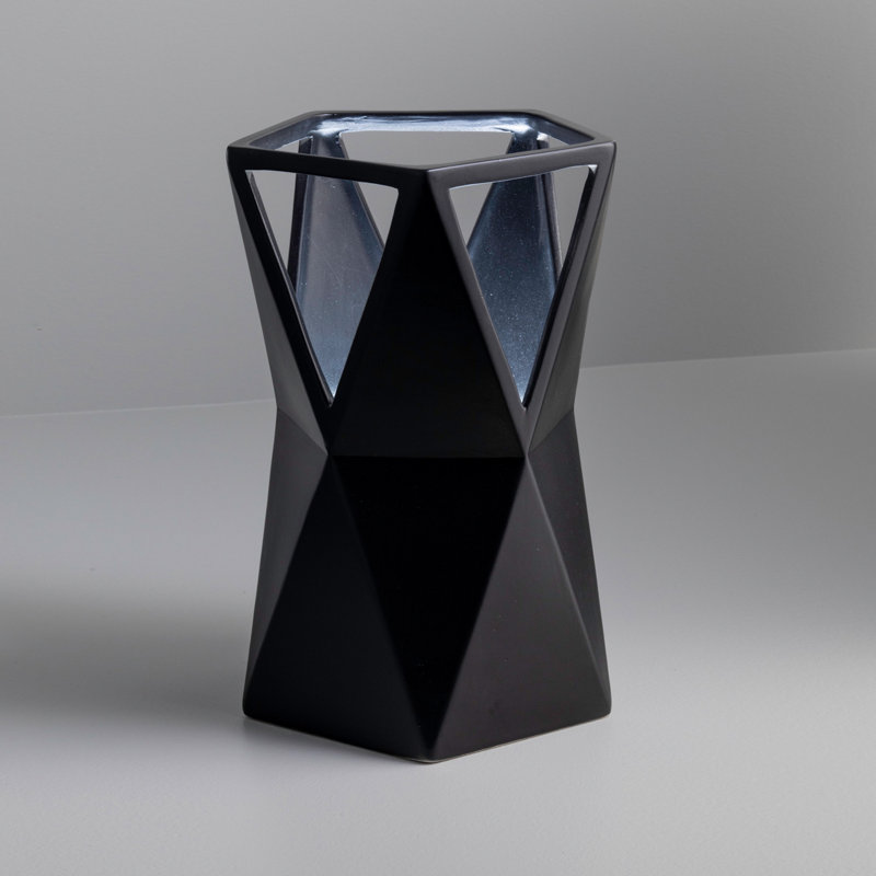 Odegaard Ceramic Novelty Lamp, Carbon Matte Black