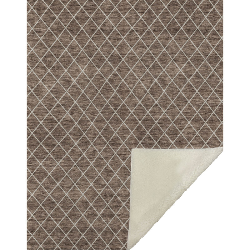 Jeté en sherpa Addison ASB932, Brun