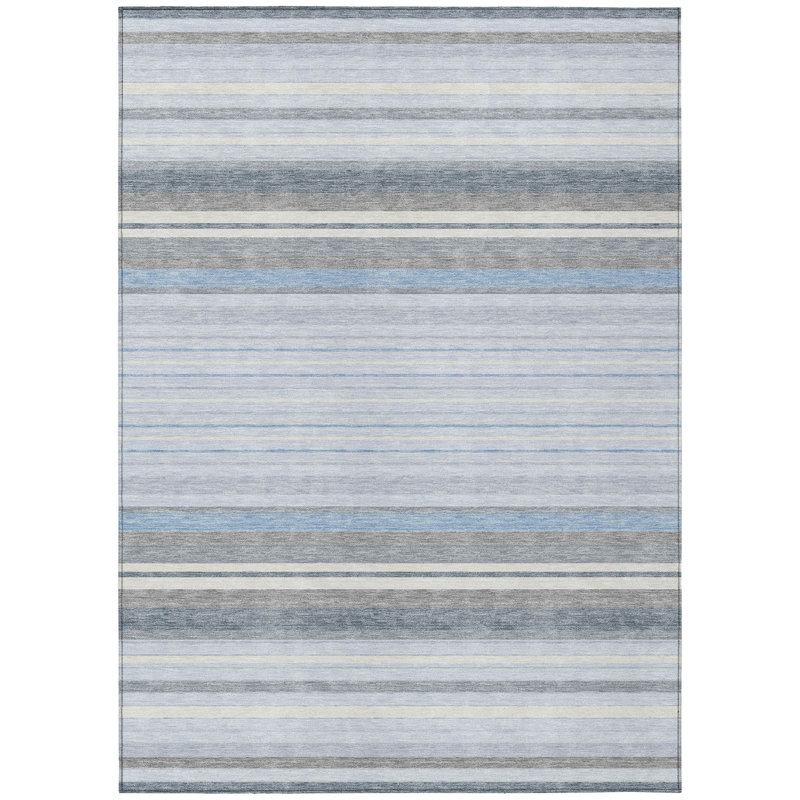Machine Washable Indoor/Outdoor Chantille ACN2330 Stripes Rug, Rectangle 8' x 10'