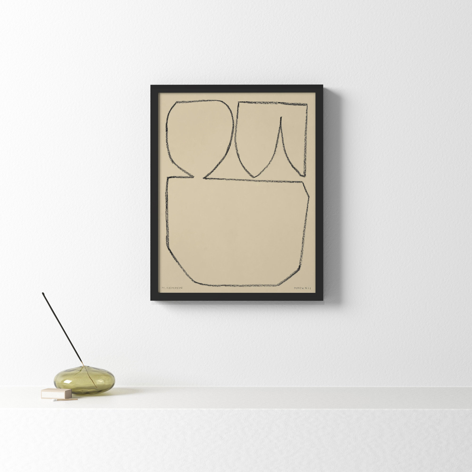 Sand 2 by Michael Kempen, 16" W x 20" H, Black Framed
