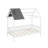 Twin Wood House Bed With Fence-1358518199