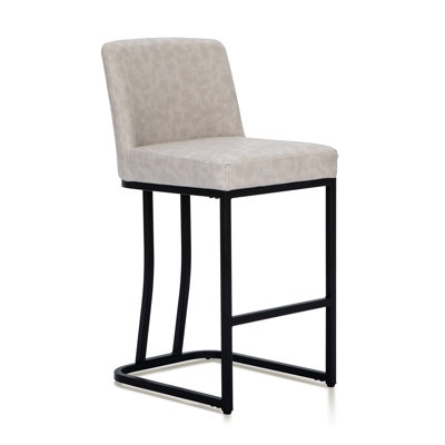 Seese Upholstered Counter Stool with Metal Frame