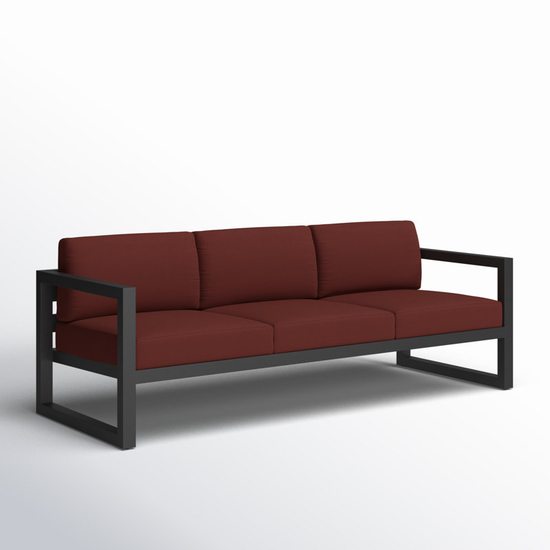 Avion Patio Sofa with Sunbrella Cushions, Canvas Henna Sunbrella® Canvas, Slate
