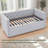 Mid-Century Upholstered Daybed With Pull-Out Trundle - Button-Tufted Sofa Bed For Living Room & Guest Space-1055819636-1055819638