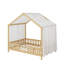 Cadre de lit double pour enfants, cadre de lit pour tout-petits en forme de maison avec balustrades hautes-1391340811