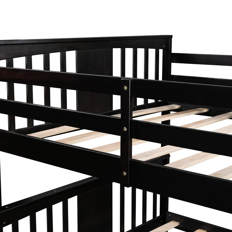 Lit superposé double au-dessus de la chambre à coucher avec tiroirs et conception sécuritaire - papeterie de taille