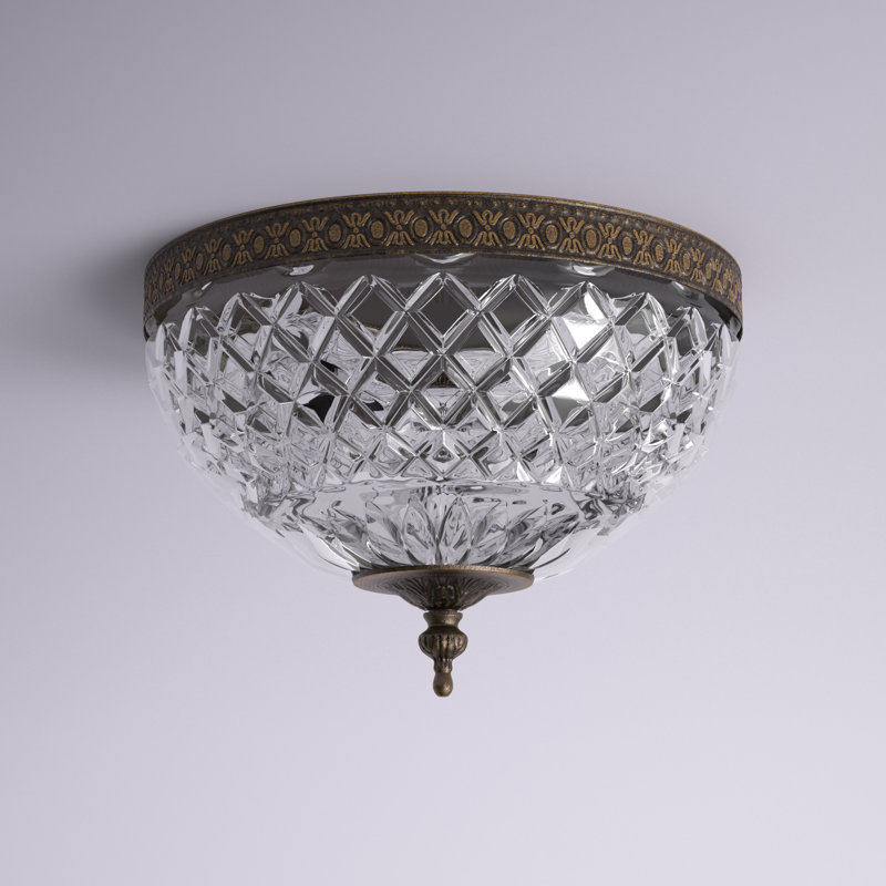 Weese Glass Flush Mount, English Bronze