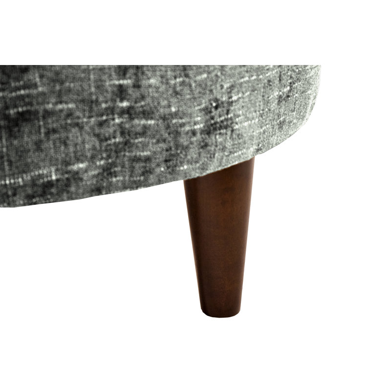 Trenton Upholstered Ottoman, Steel