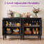 Armoire d'appoint 63 "avec tablette réglable, buffet de rangement rétro pour le salon-999936379